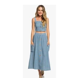 Roxy Feather Dance Midi Skirt